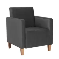 Polstersessel Mit Armlehnen Milla Samt/velours Anthrazit