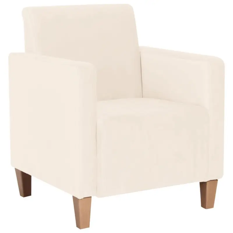 Polstersessel Mit Armlehnen Milla Samt/velours Creme