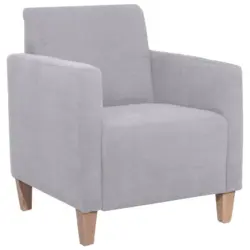 Polstersessel Mit Armlehnen Milla Samt Silberfarben