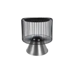 Beistelltisch Malibu Schwarz/Silberfarben