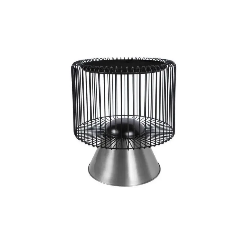 Beistelltisch Malibu Schwarz/Silberfarben