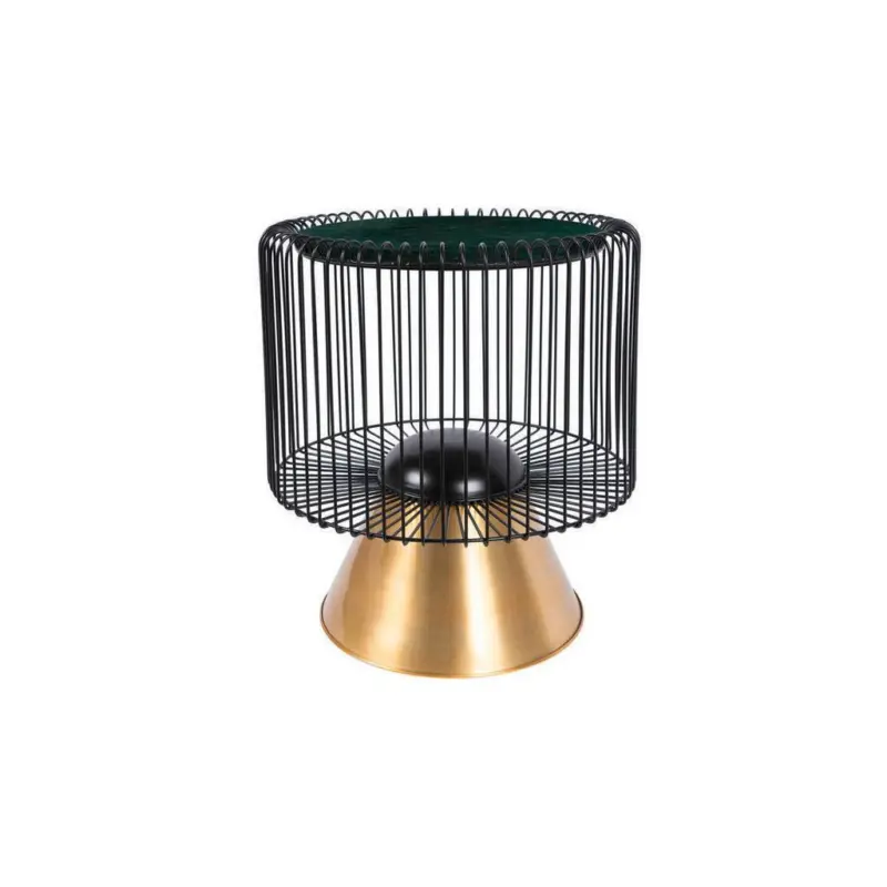 Beistelltisch Malibu Grün/Goldfarben/Schwarz