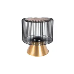 Beistelltisch Malibu Schwarz/Goldfarben