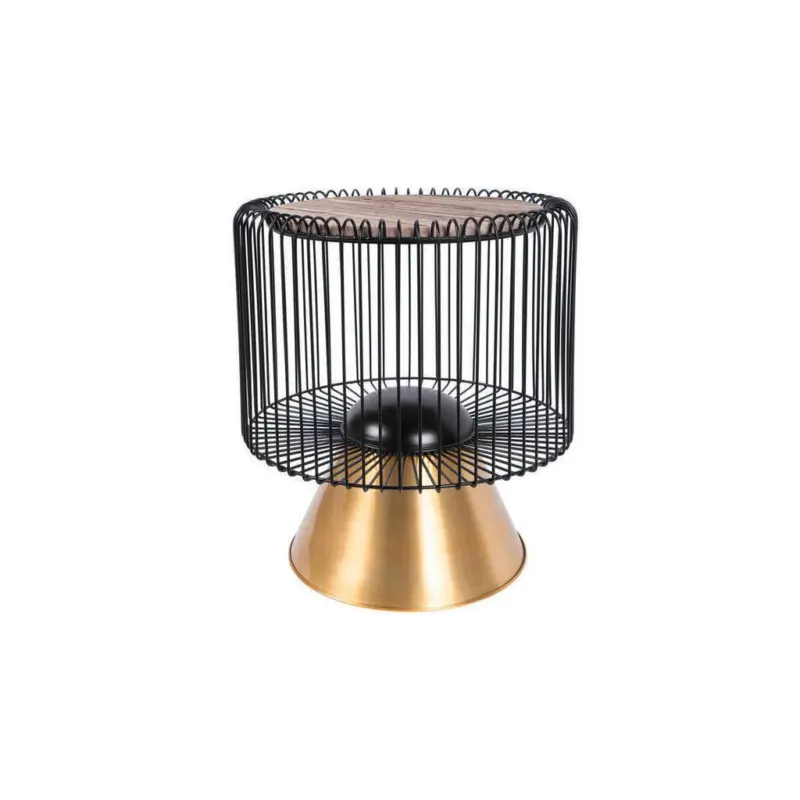 Beistelltisch Malibu Schwarz/Goldfarben