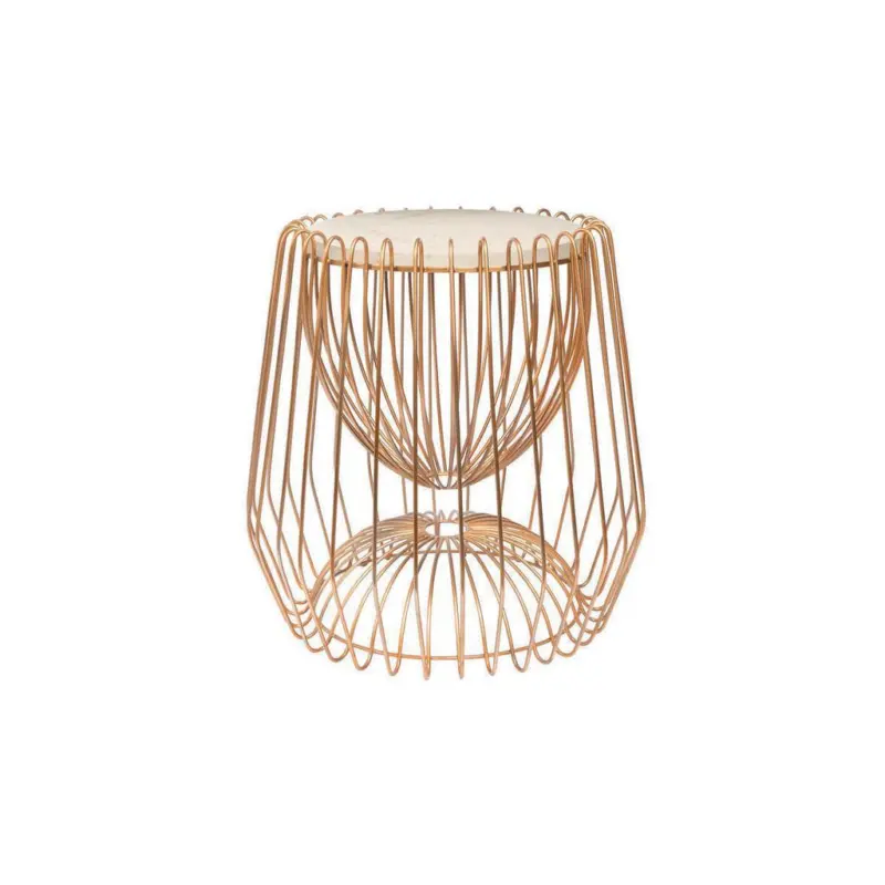 Beistelltisch Malibu Weiß/Messingfarben