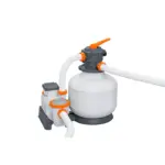 Möbelix Sandfilteranlage Grau/orange /weiß 1355 L/h + Zeitschaltuhr