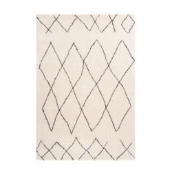 Hochflor Teppich Creme/Beige Orlando 160x230 cm
