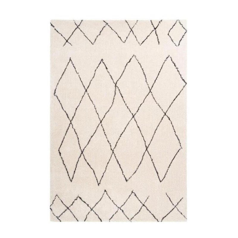 Hochflor Teppich Creme/Beige Orlando 160x230 cm