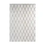 Möbelix Hochflor Teppich Weiß/Beige Vivica 160x230 cm