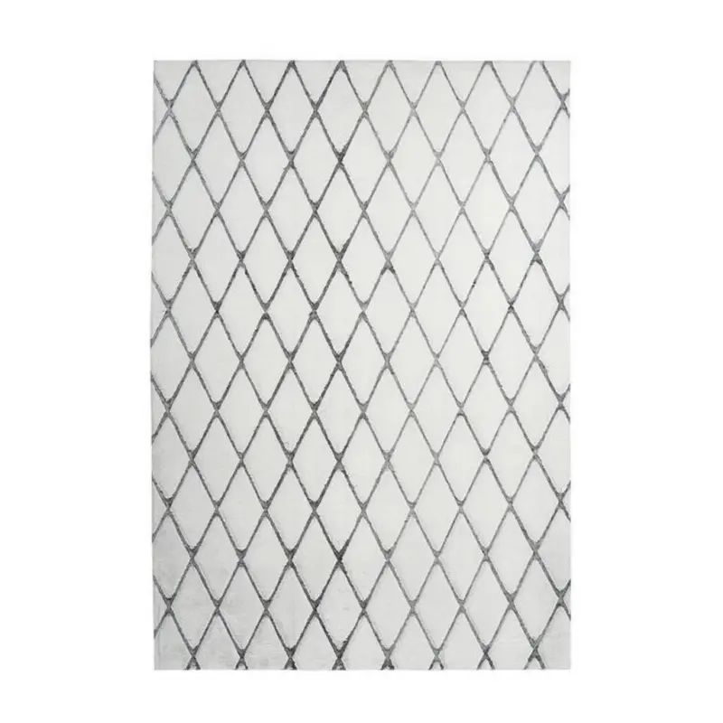 Hochflor Teppich Anthrazit/ Weiß Vivica 160x230 cm