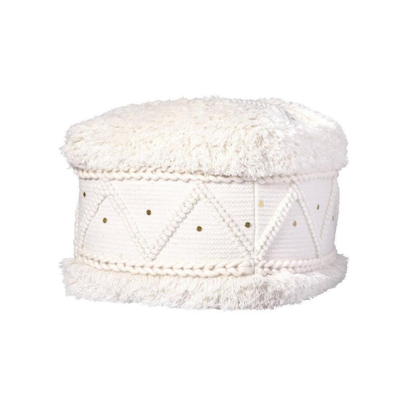 Pouf Bohist Baumwolle Creme Dxh: 50x45 Cm