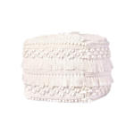 Möbelix Pouf Bohist Makramee Creme DxH: 50x45 cm