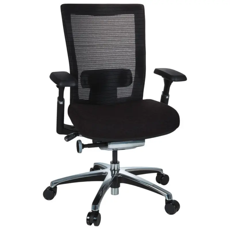 Bürostuhl Nova Pro Alu Armstützen Schwarz