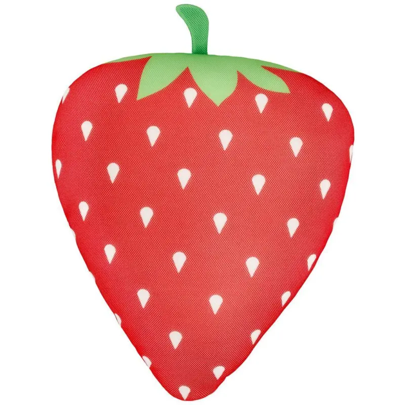 Schwimmkissen Erdbeere Textil Rot/gr&uuml;n/wei&szlig; Mit Zip