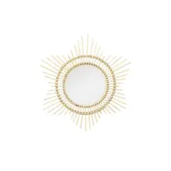 Wandspiegel Aina 70x70 Cm Mit Rattan Rahmen