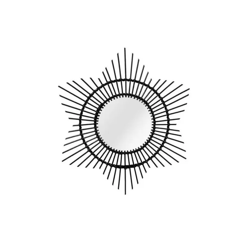 Wandspiegel Aina 70x70 Cm Mit Rattan Rahmen