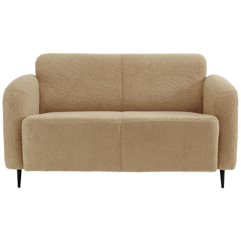 2-Sitzer-Sofa Marone Creme Teddystoff