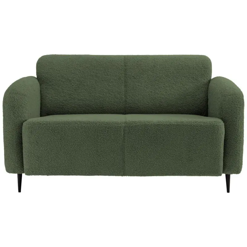 2-sitzer-sofa Marone Dunkelgrün Teddystoff