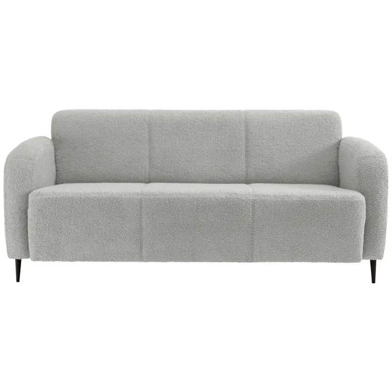 3-sitzer-sofa Marone Hellgrau Teddystoff