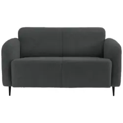 2-Sitzer-Sofa Marone Anthrazit Teddystoff