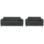 Möbelix Sitzgarnitur 2-tlg. Marone Anthrazit