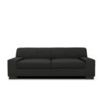 Möbelix 3-Sitzer-Sofa Norma Schwarz Lederlook