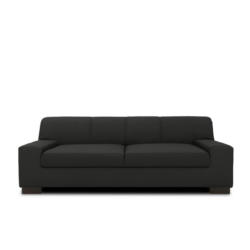 3-Sitzer-Sofa Norma Schwarz Lederlook