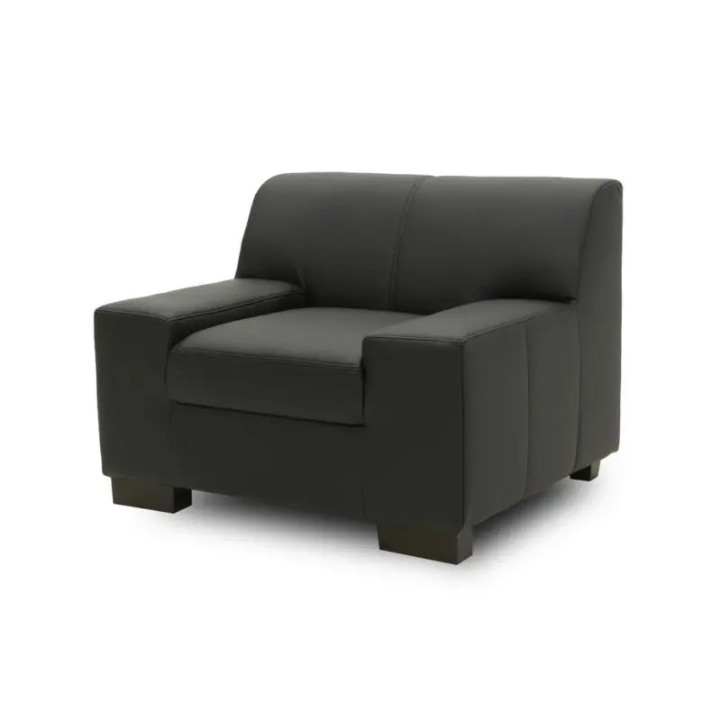 Polstersessel Norma Schwarz Lederlook