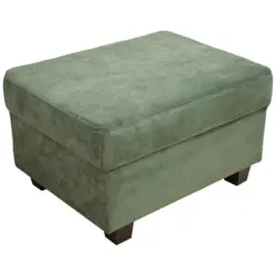 Polsterhocker Norma Gr&uuml;n Mikrofaser H: 41 Cm