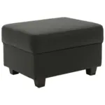 Möbelix Polsterhocker Norma Schwarz Lederlook H: 41 Cm