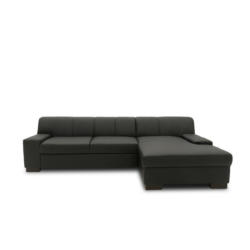 Ecksofa Mit Schlaffunktion Norma Schwarz Lederlook