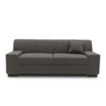 Möbelix 3-Sitzer-Sofa Norma Schwarz/Braun Lederlook