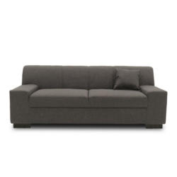 3-Sitzer-Sofa Norma Schwarz/Braun Lederlook