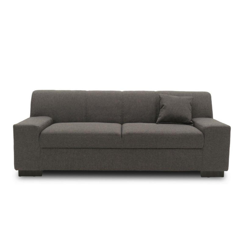 3-Sitzer-Sofa Norma Schwarz/Braun Lederlook