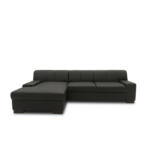 Möbelix Ecksofa mit Schlaffunktion Norma Schwarz Lederlook