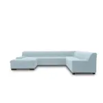 M&ouml;belix Wohnlandschaft Norma Pastellblau Webstoff