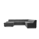 M&ouml;belix Wohnlandschaft Norma Anthrazit Webstoff