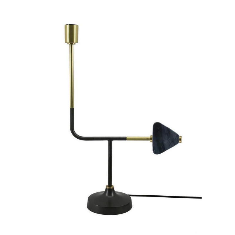 Tischlampe Casey Schwarz/goldfarben