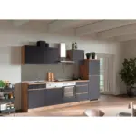 Möbelix Küchenzeile Turin Ohne Geräte B: 300cm Grau/wotaneiche Dekor