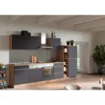 Möbelix Küchenzeile Turin Ohne Geräte B: 330cm Grau/wotaneiche Dekor