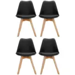 Möbelix Stuhl-set 4er Scandi Schwarz