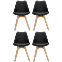 Stuhl-set 4er Scandi Schwarz