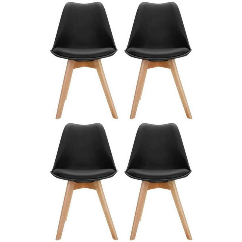 Stuhl-set 4er Scandi Schwarz