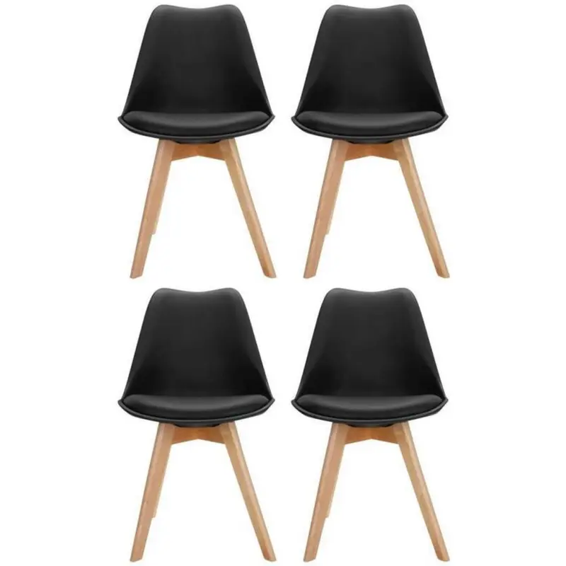 Stuhl-set 4er Scandi Schwarz
