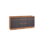 Möbelix Küchenunterschrank Turin 180 Cm Grau/wotaneiche