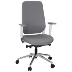Drehstuhl Chiaro T4 White Armstützen Grau/weiß Bis 110kg