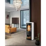 Möbelix Kaminofen Marica Weiß Metall 8kw