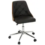 Möbelix Drehstuhl Cenca Schwarz/teakfarben