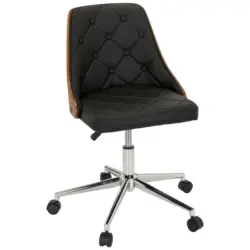 Drehstuhl Cenca Schwarz/teakfarben