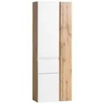 Möbelix Badezimmer Hochschrank Varese Bxh 65x180 Cm Weiß/eiche Dekor